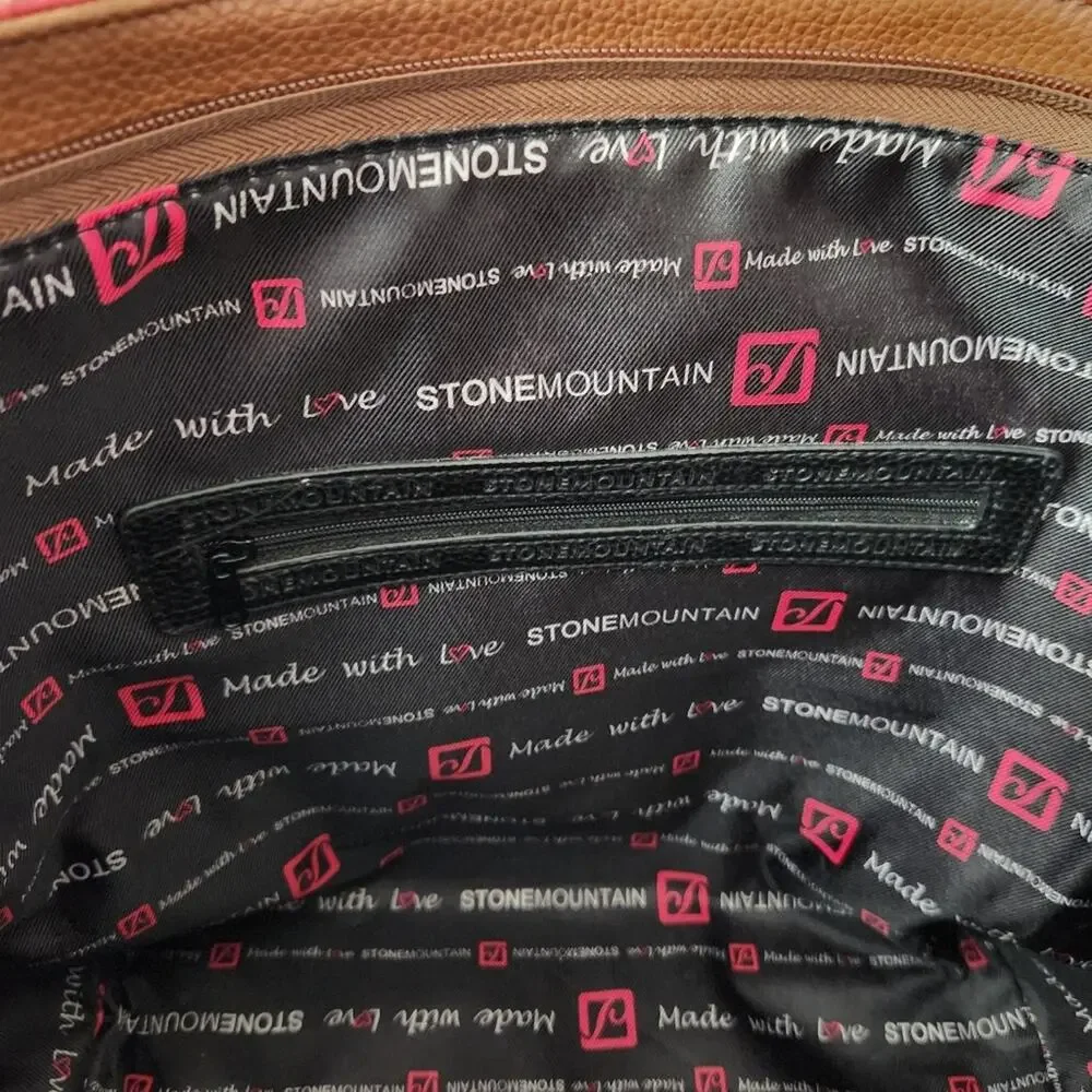 Stone Mountain Leather Tote bag with Zipper Pockets